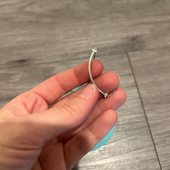 Tiffany & Co. AG925 Small Smile Necklace with Pouch *Read Descr.* - Picture 2 of 7